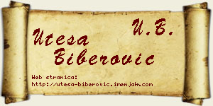 Uteša Biberović vizit kartica